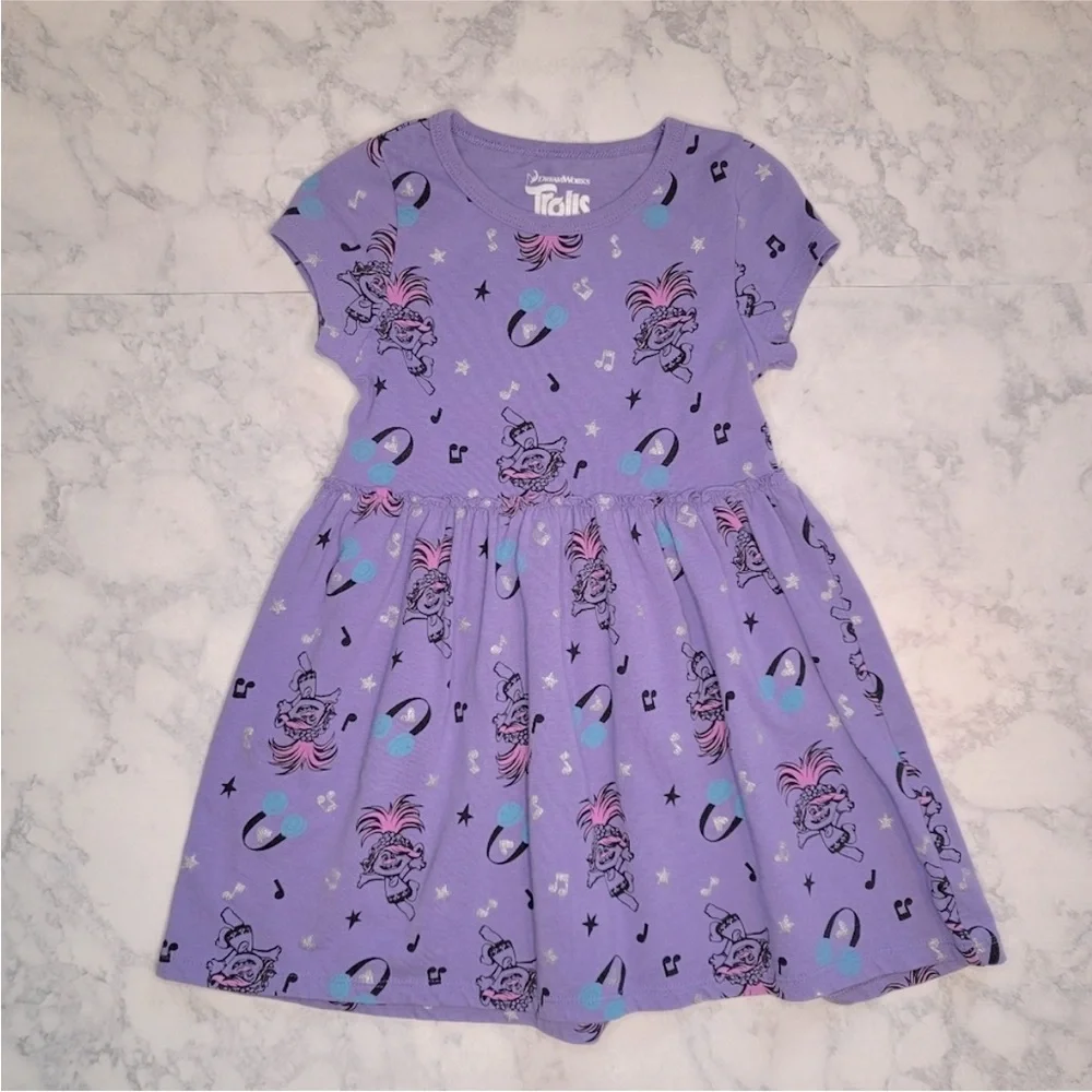 DreamWorks Purple Trolls Movie Kids Dress